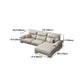 Contemporary Cream Stationary Grain Leather Square Arm Sofa & Chaise Clearhalo 'furn' 'furn_sectionals' 'Furniture' 'Living Room Furniture' 'Sectionals' 1200x1200_a2380ae7-9758-4bd8-9f12-37891d657972