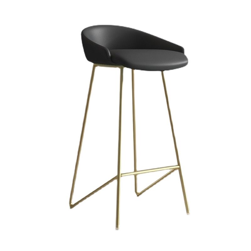 Taburete de mostrador sin brazo de cuero sintético taburete de barra de espalda industrial