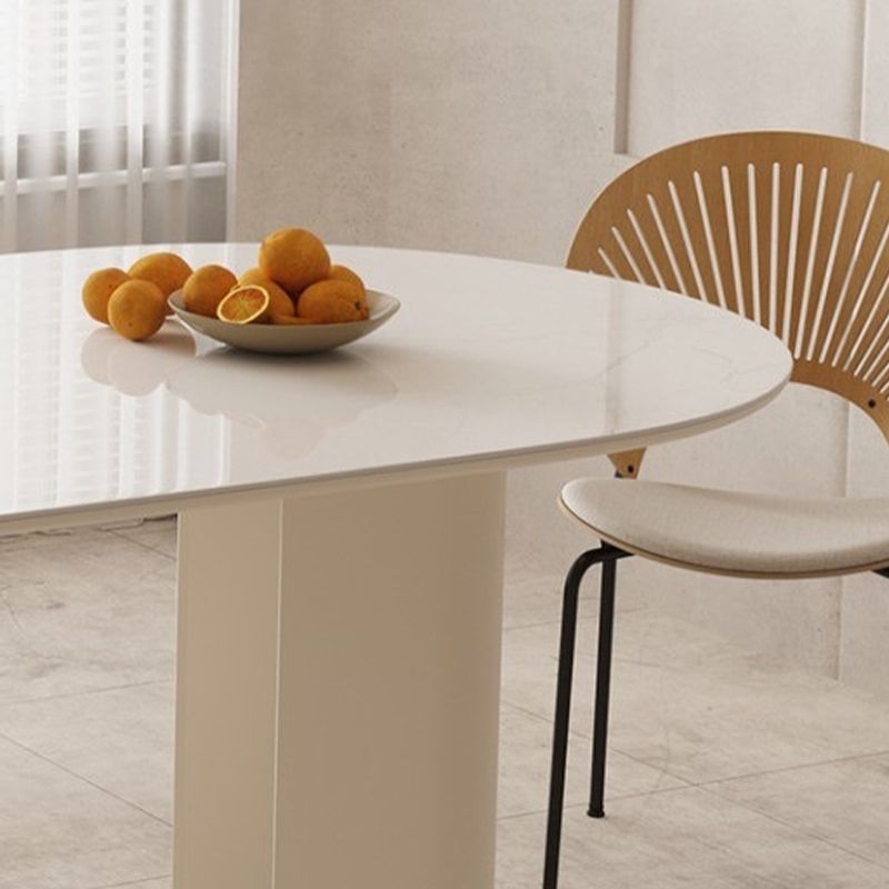 Modern Stone Dining Table with 4 Legs Dining Table for Dining Room Clearhalo 'Dining Tables & Seating' 'Dining Tables' 'dining_table' 'furn' 'furn_dining_table' 'Furniture' 'Kitchen & Dining Furniture' 1200x1200_a23f1bcf-0dd5-47ba-b4e2-f26433fc3a78