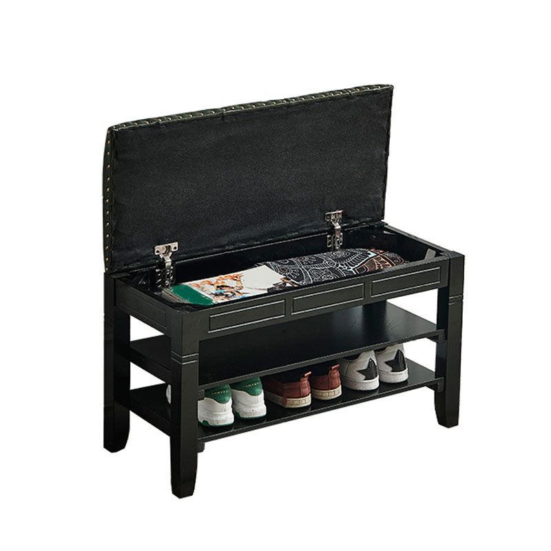 13.65-inch W Traditional Entryway Bench Solid Wood Seating Bench with Upholstered Clearhalo 'Benches' 'Chairs & Seating' 'furn' 'furn_benches' 'Furniture' 'Living Room Furniture' 1200x1200_a23fd94e-ffec-40b0-8fe7-e5bd6a63dacb