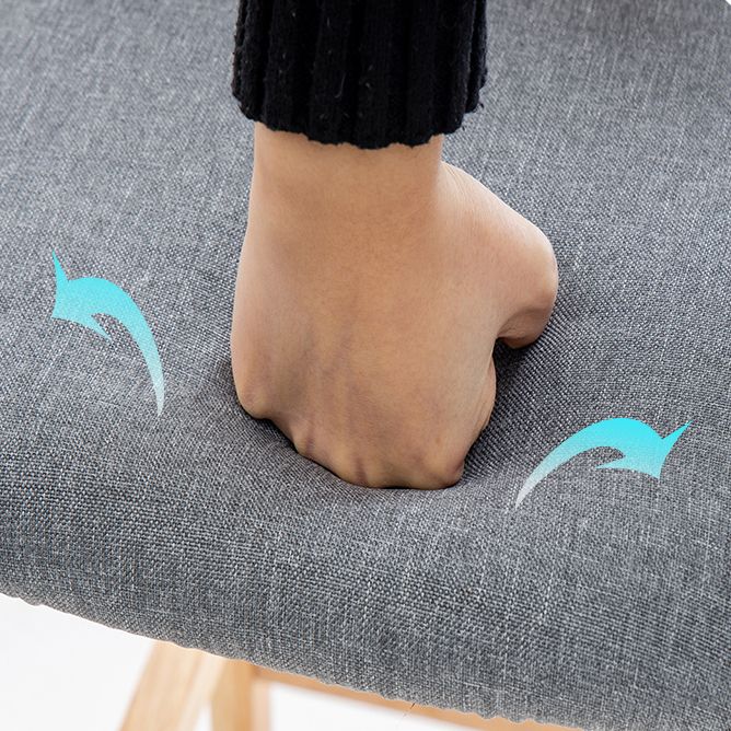 Pie de contraataque industrial Taburete de Counterless Café de madera con pedal y cojín