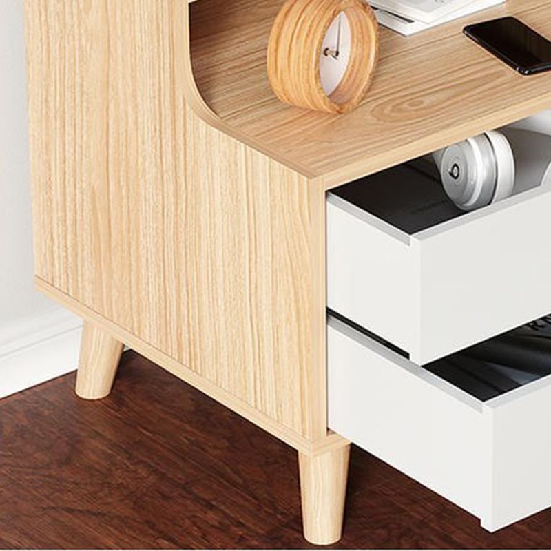 Open Storage Modern Night Table Drawer Storage Imitation Wood Nightstand Clearhalo 'Bedroom Furniture' 'furn' 'furn_night_stand' 'Furniture' 'night_stand' 'Nightstands' 1200x1200_a242783c-b88b-43a4-8922-eb8a52f9b6cc