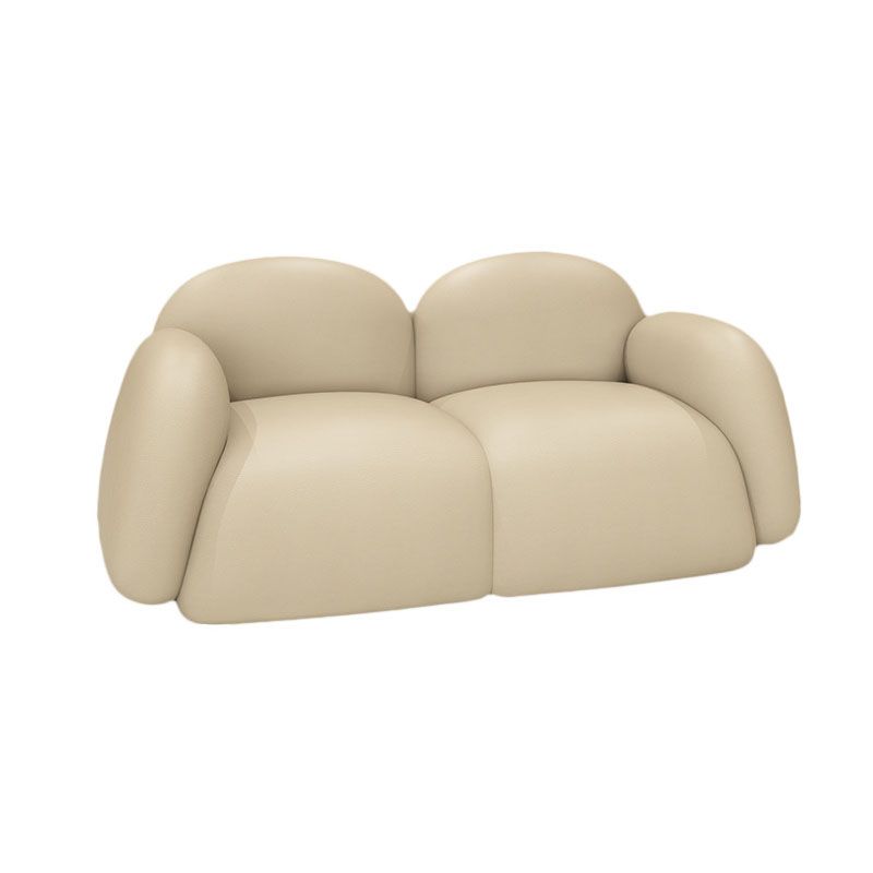 Faux Leather Modern Sofa 28,35 "Hoge strakke achterkant 2-zits loveseat