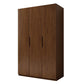 Armoire de garde-robe en bois massif armoire de rangement brun contemporain