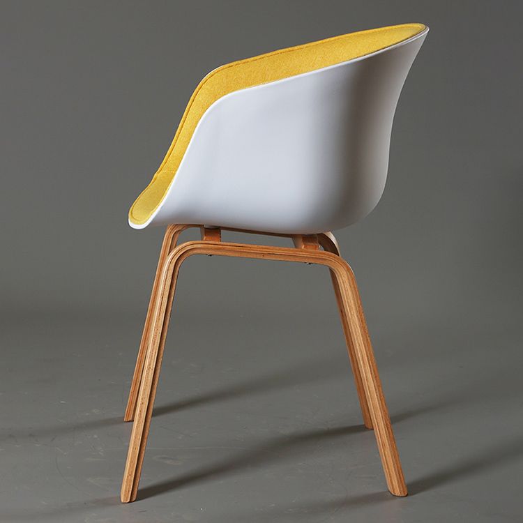 Contemporary Style Dining Room Chairs Kitchen Arm Chair with Wooden Legs Clearhalo ' kitchen&dining_furn' 'Dining Chairs' 'Dining Tables & Seating' 'dining_chair' 'furn' 'furn_dining_chair' 'Furniture' 'furniture_dining_chair' 'Kitchen & Dining Furniture' 'kitchen' 1200x1200_a24558f9-4a29-435e-945f-a651bc42d6aa