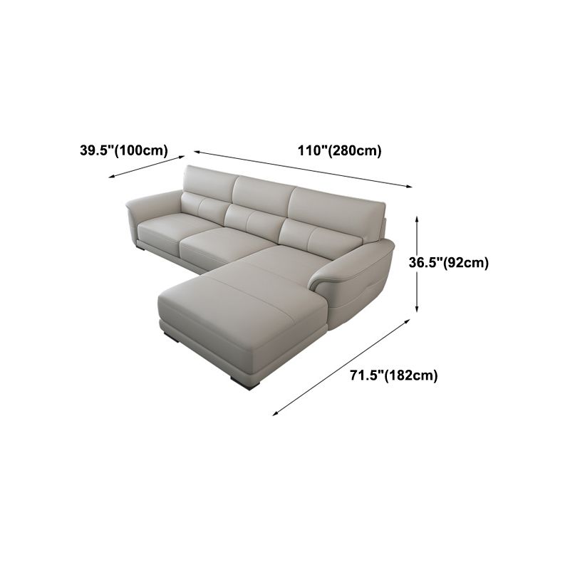 Canapé-lit en cuir de style nordique avec un amortit à accoudoir inversé