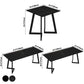 Industrial Black Dinner Room Kitchen Table Sled Base Table for Dining Room Clearhalo ' dining_table' 'Dining Tables & Seating' 'Dining Tables' 'furn' 'furn_dining_table' 'Furniture' 'furniture_dining_table' 'Kitchen & Dining Furniture' 'kitchen&dining_furn' 'kitchen' 'kitchen_dining_table' 1200x1200_a24960ee-dcb7-494f-8b64-a3090ae983d3