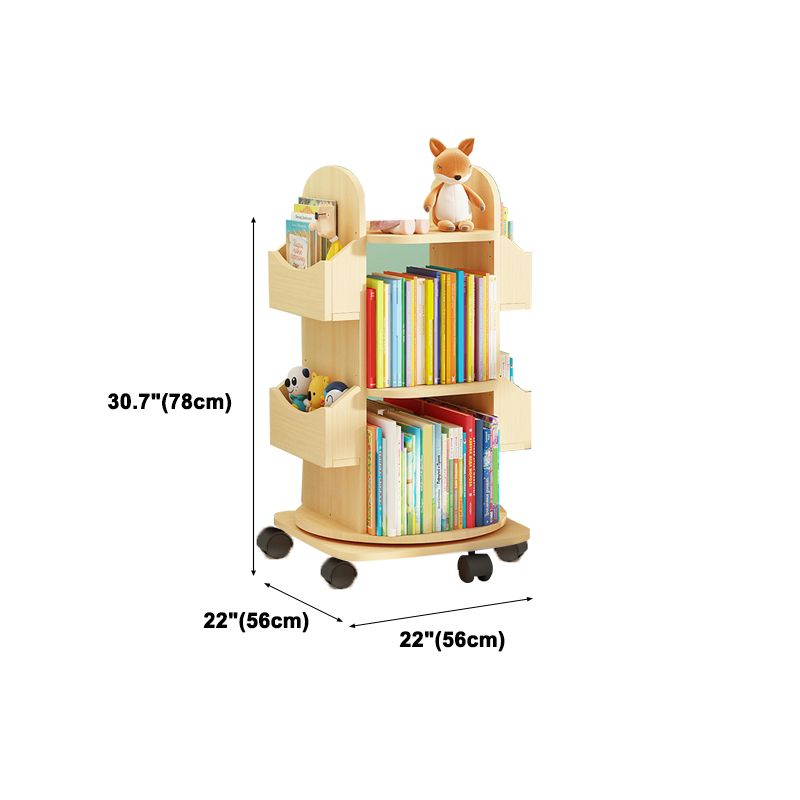 Contemporary Wood Bookshelf Open Back Bookcase for Home Office