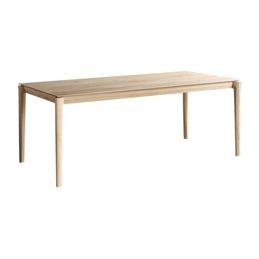 Mesa de comedor de color rectángulo de madera Mesa de madera sólida moderna con 4 patas