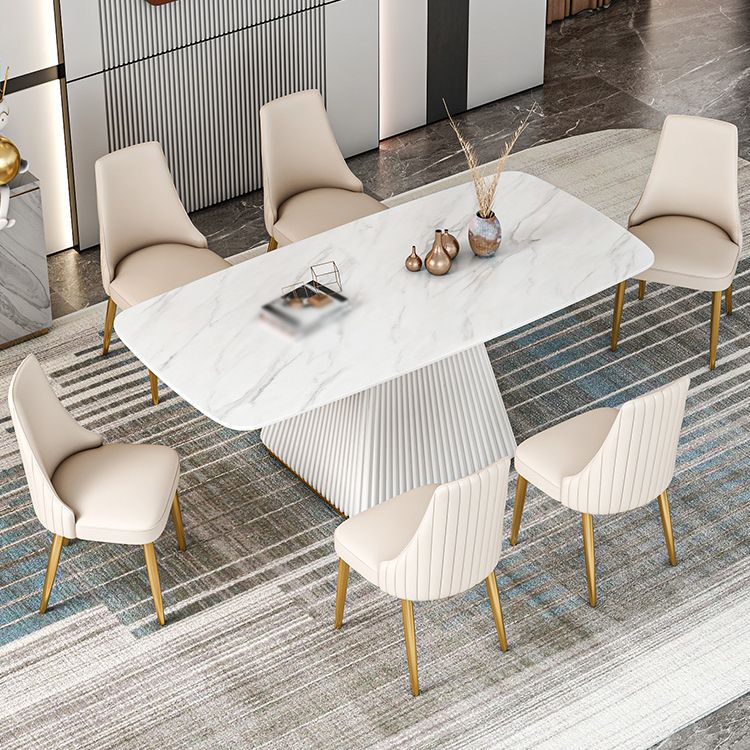 Nordic 1/2/5/7 Pieces Rectangle Dining Set Sintered Stone Dining Table Set Clearhalo 'Dining Room Sets' 'Dining Tables & Seating' 'dining_room_set' 'furn' 'furn_dining_room_set' 'Furniture' 'furniture_dining_room_set' 'Kitchen & Dining Furniture' 'kitchen&dining_furn' 'kitchen' 1200x1200_a24b8f2a-ea29-489c-ad3c-bcab5834beb3