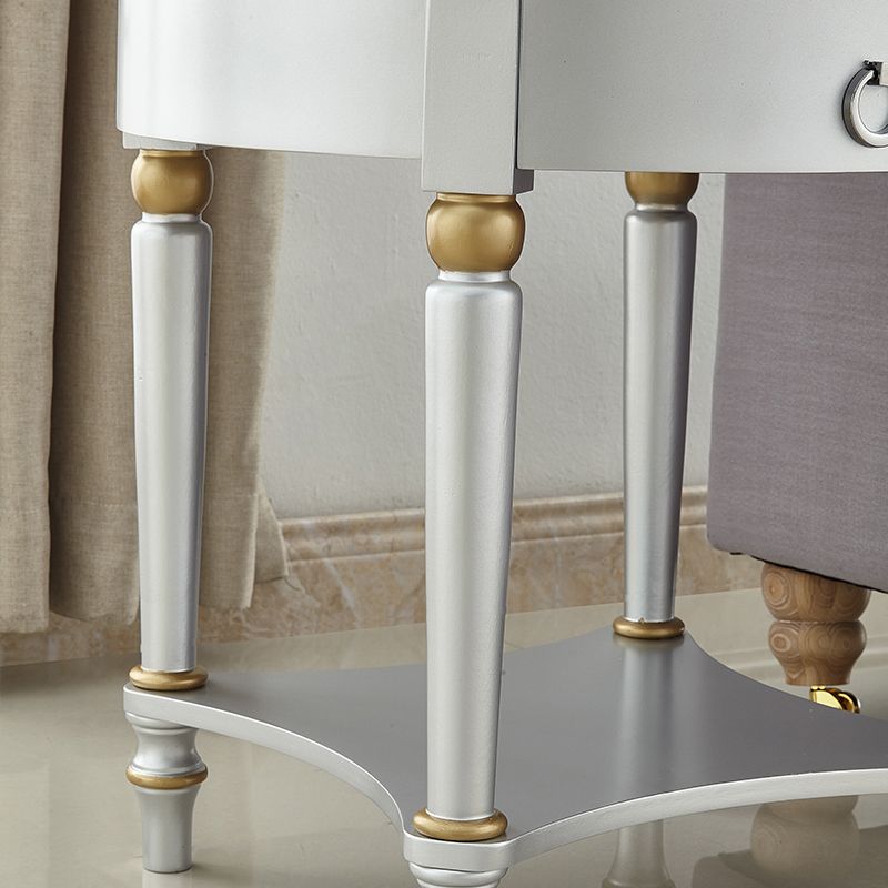 Traditional 24.4" Tall 3 Legs End Table Round End Table with Storage Clearhalo 'Coffee & Accent Tables' 'End & Side Tables' 'end_side_tables' 'furn' 'furn_end_side_tables' 'Furniture' 'Living Room Furniture' 1200x1200_a24c1933-7755-46c1-b0d1-13405480885e