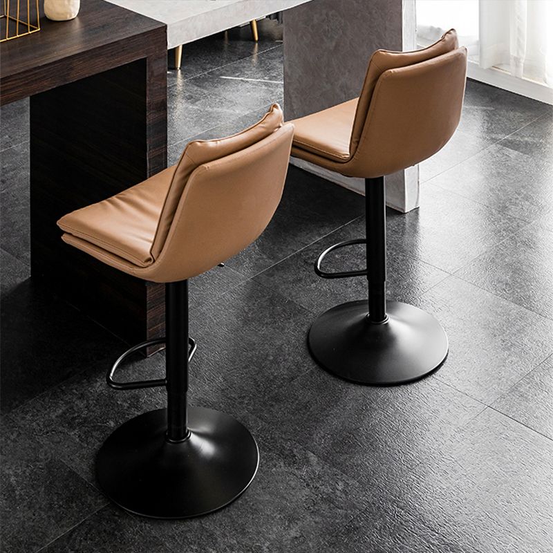 Contemporary Swivel Adjustable Height Barstool Indoor Bar Stool with Low Back Clearhalo 'Bar Furniture' 'Bar Stools' 'bar_stools' 'furn' 'furn_bar_stools' 'furniture_bar_stools' 'Kitchen & Dining Furniture' 'kitchen&dining_furn' 'kitchen' 'kitchen_furn' Furniture' 1200x1200_a24c4658-bf14-4df1-b316-6defb9c1b3cd