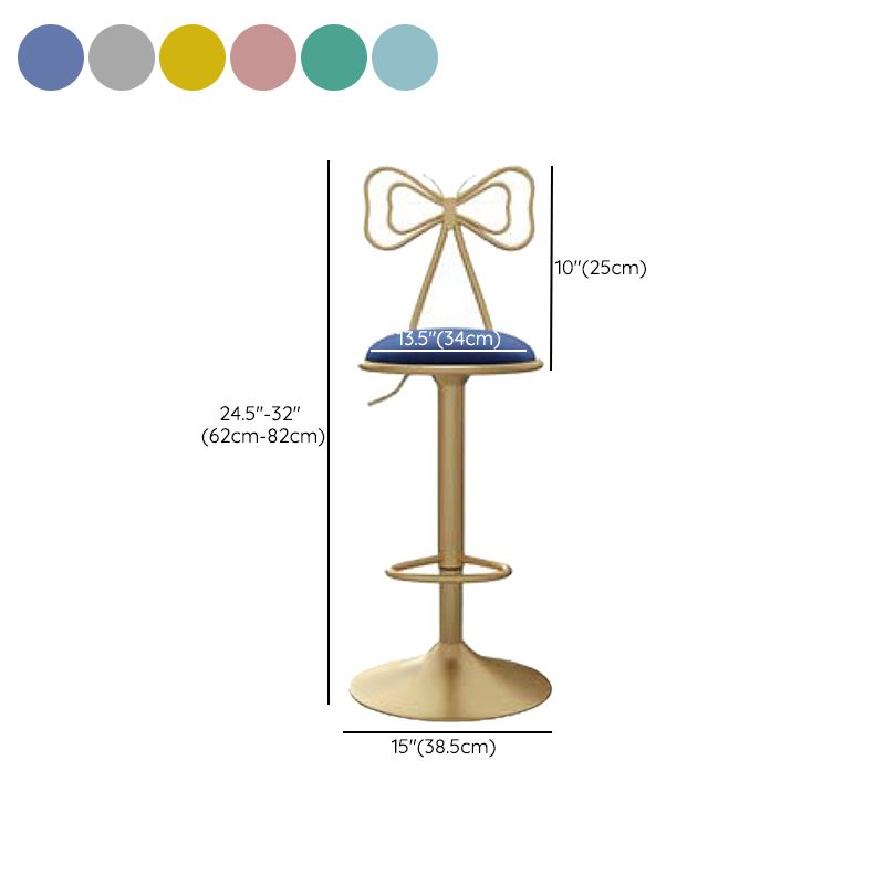 Glam Low Back Dining Stools Adjustable Height Bar Stools with Footrest Clearhalo 'Bar Furniture' 'Bar Stools' 'bar_stools' 'furn' 'furn_bar_stools' 'Furniture' 'Kitchen & Dining Furniture' 1200x1200_a24cad4a-cbd7-442e-9cfc-2e5c79bde2db