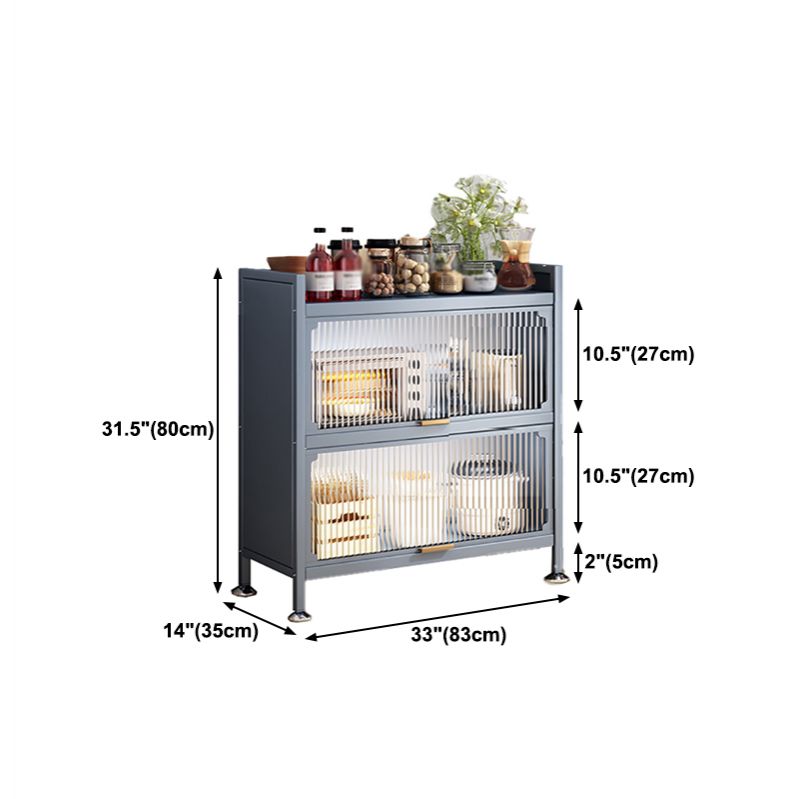 Dining Room Minimalism Buffet Server Glass Doors Metal Frame Dining Server Clearhalo 'buffet_sideboard' 'Buffets & Sideboards' 'furn' 'furn_buffet_sideboard' 'Furniture' 'Kitchen & Dining Furniture' 1200x1200_a24d5509-ce94-41ff-bfb8-9433162c8f0d