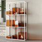 Acrylic Scandinavian Bookshelf Standard Open Back Bookcase with Shelves