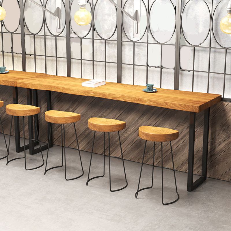 1/4/5-teiliges modernes Tischset, rechteckiger Bartisch aus Holz mit rückenfreien Hockern