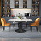 Modern Style Sintered Stone Dining Table White Round Drop-Leaf Table with Pedestal Base Clearhalo ' dining_table' 'Dining Tables & Seating' 'Dining Tables' 'furn' 'furn_dining_table' 'Furniture' 'furniture_dining_table' 'Kitchen & Dining Furniture' 'kitchen&dining_furn' 'kitchen' 'kitchen_dining_table' 1200x1200_a24fc723-9f99-4a08-b142-3509099fc87a