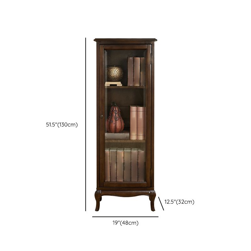 Mid-Century Modern Display Stand Rubberwood Display Cabinet with Doors for Dining Room Clearhalo 'Display & China Cabinets' 'display_china_cabinets' 'furn' 'furn_display_china_cabinets' 'Furniture' 'Kitchen & Dining Furniture' 1200x1200_a250f5e3-c987-487d-a9cf-3f410e5500f5