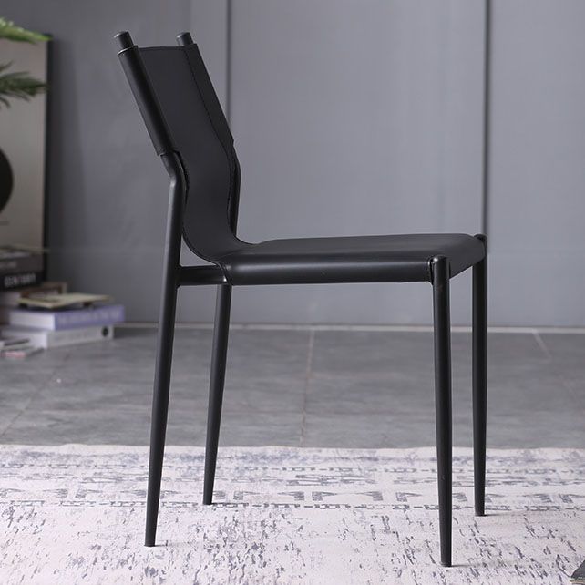 Leather Dining Side Chairs Modern Indoor-Outdoor Chair for Home Clearhalo 'Dining Chairs' 'Dining Tables & Seating' 'dining_chair' 'furn' 'furn_dining_chair' 'Furniture' 'Kitchen & Dining Furniture' 1200x1200_a250fa17-c777-45e0-9b50-93246c5d036b