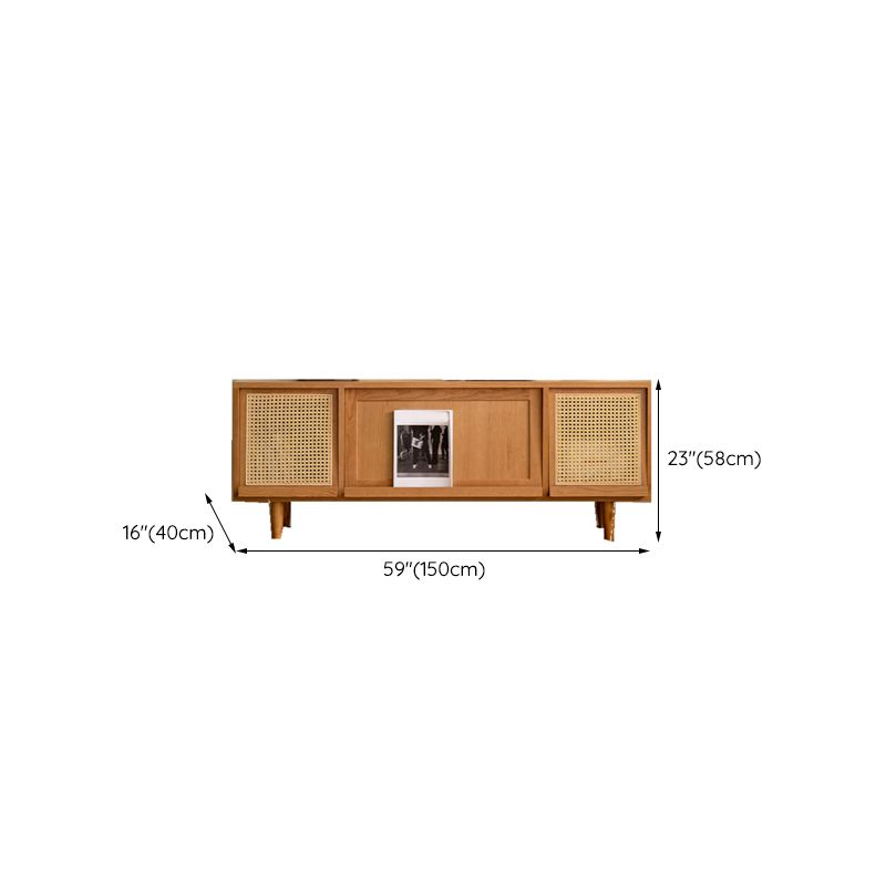 Scandinavian Enclosed Storage TV Stand Pine TV Media Console with Storage Clearhalo 'furn' 'furn_tv_stands_entertainment_centers' 'Furniture' 'Living Room Furniture' 'TV Stands & Entertainment Centers' 'TV Stands & Media Storage Furniture' 'tv_stands_entertainment_centers' 1200x1200_a252dbf8-e41b-4b61-83e2-4070966f94fb