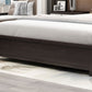 Mid-Century Modern Standard Bed Upholstered Headboard Ash Panel Bed
