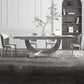 Designer Style 1/4/5/7 Pieces Dining Set Sintered Stone Table with Leather Chairs Clearhalo 'Dining Room Sets' 'Dining Tables & Seating' 'dining_room_set' 'furn' 'furn_dining_room_set' 'Furniture' 'furniture_dining_room_set' 'Kitchen & Dining Furniture' 'kitchen&dining_furn' 'kitchen' 1200x1200_a253322f-35f9-477f-b9b9-8bdf782772b1
