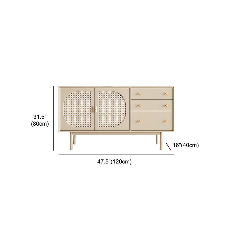 Rattan Living Room Sideboard Cabinet Modern Credenza with Storage and Drawer Clearhalo 'buffet_sideboard' 'Buffets & Sideboards' 'furn' 'furn_buffet_sideboard' 'Furniture' 'furniture_buffet_sideboard' 'Kitchen & Dining Furniture' 1200x1200_a254437f-7e5d-4637-aeab-61e16bf49e8a