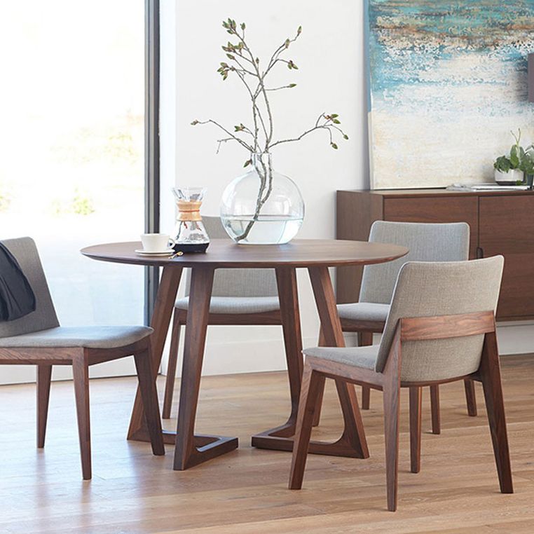 Pine Solid Wood Dining Table Round Wood Dining Table for Kitchen