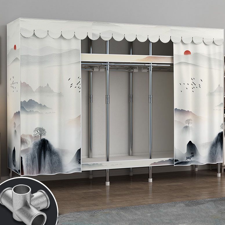 Armadio di guardaroba in acciaio in stile contemporaneo per la casa