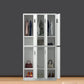 Metal Contemporary Indoor Cabinet Grey Hinged Door Storage Cabinet