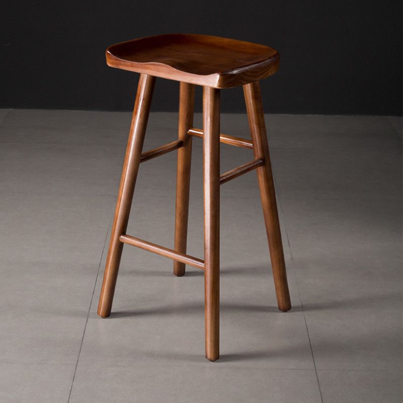 Modern Saddle Seat Bar Stool Pine Backless Footrest Counter Stool with Wood Legs Clearhalo 'Bar Furniture' 'Bar Stools' 'bar_stools' 'furn' 'furn_bar_stools' 'furniture_bar_stools' 'Kitchen & Dining Furniture' 'kitchen&dining_furn' 'kitchen' 'kitchen_furn' Furniture' 1200x1200_a25795c4-dec8-4bdc-a3e6-9da342e50d2e