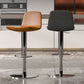 Contemporary Adjustable Height Swivel Armless Bar Stool with Footrest
