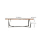 29.5 "H Industrieel Office Desk rechthoekig secretaris -bureau met metalen benen