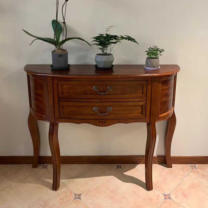 Console moderna di metà secolo Tavolo da divano di divani in legno massiccio