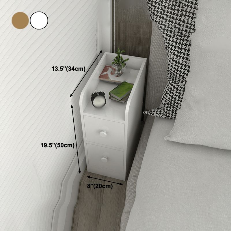 モダンなオープンストレージナイトテーブル引き出しストレージ模倣ウッドナイトスタンド