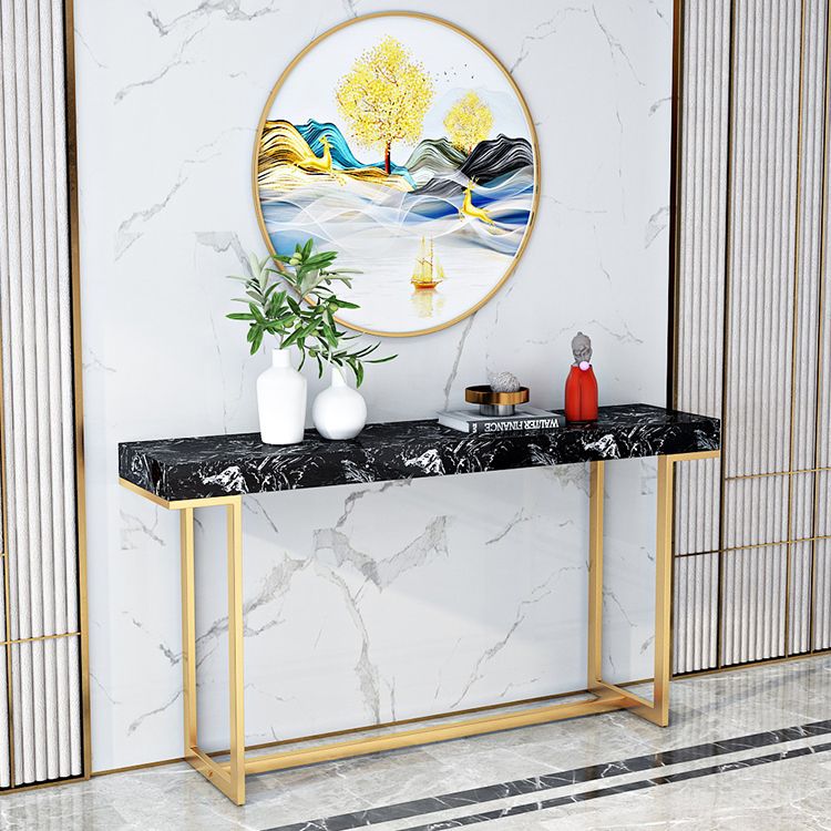 Tavolo da cosco del cavalletto di ferro con tavolo dell'accento superiore in marmo per Hall