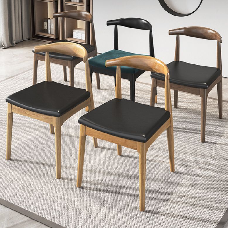 Industrial Armless Dining Chairs Solid Wood Open Back Side Chair Clearhalo 'Dining Chairs' 'Dining Tables & Seating' 'dining_chair' 'furn' 'furn_dining_chair' 'Furniture' 'Kitchen & Dining Furniture' 1200x1200_a25b7da9-084e-4e30-b425-9b335355898b