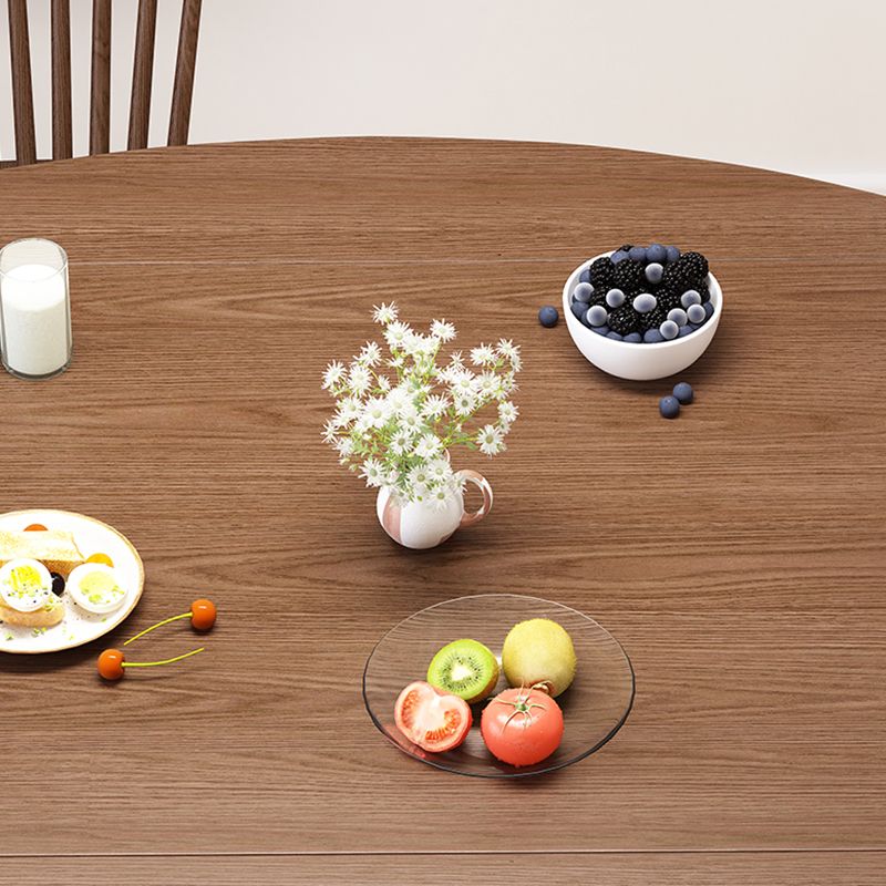 Contemporary Drop-Leaf Dining Table Rubberwood Solid Wood Table with 4 Legs Clearhalo ' dining_table' 'Dining Tables & Seating' 'Dining Tables' 'furn' 'furn_dining_table' 'Furniture' 'furniture_dining_table' 'Kitchen & Dining Furniture' 'kitchen&dining_furn' 'kitchen' 'kitchen_dining_table' 1200x1200_a25baefb-dfc6-44f0-9314-8869b0e07b4c