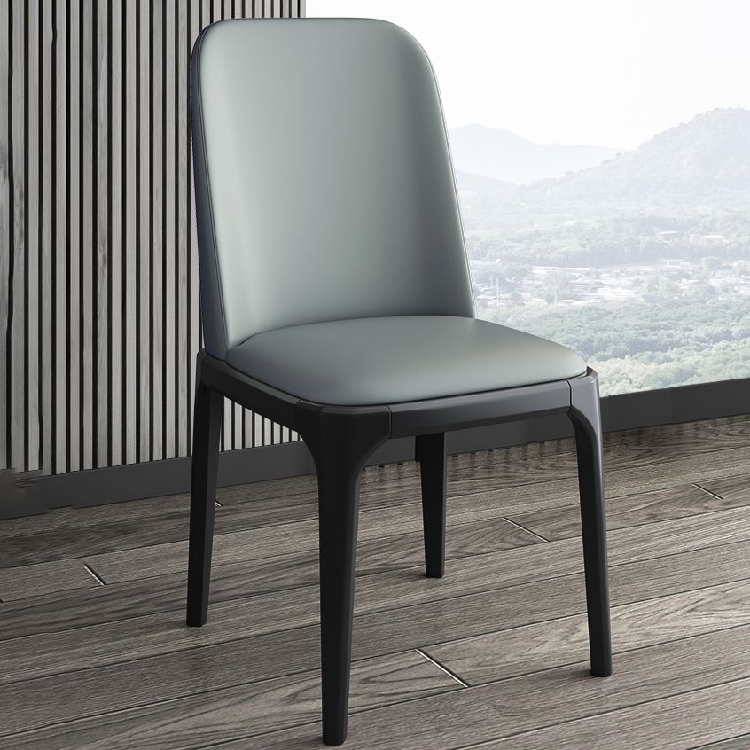 Sillas de Parsons de estilo moderno silla de comedor de cuero falso para comedor