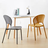 Contemporary Style Plastic Dining Armless Chair Open Back Dining Side Chair Clearhalo ' kitchen&dining_furn' 'Dining Chairs' 'Dining Tables & Seating' 'dining_chair' 'furn' 'furn_dining_chair' 'Furniture' 'furniture_dining_chair' 'Kitchen & Dining Furniture' 'kitchen' 1200x1200_a25f8dea-1b66-4e13-920b-e5d5bbf3932d