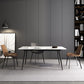 Stone Top Dining Table Rectangle Modern Dining Table with 4 Black Legs Clearhalo 'Dining Tables & Seating' 'Dining Tables' 'dining_table' 'furn' 'furn_dining_table' 'Furniture' 'furniture_dining_table' 'Kitchen & Dining Furniture' 'kitchen' 'kitchen_dining_table' 1200x1200_a260a6e3-5ac6-480f-90b5-e570bb7deae7