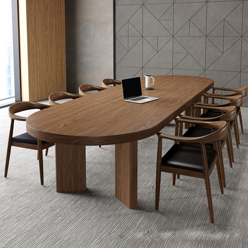 Modern & Contemporary Oval Writing Desk Office Pine Desk Shell Clearhalo 'furn' 'furn_office_desk' 'Furniture' 'Office Desks' 'Office Furniture' 'office_desk' 1200x1200_a260e605-3f1e-4fbc-a083-6dbc68448e77