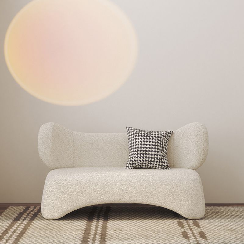 Contemporary Fabric Standard Settee Tight Back Tuxedo Arm Sofa