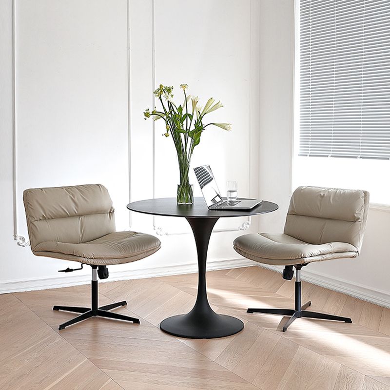 Chaise de bureau sans bras moderne chaise de bureau de hauteur de siège réglable