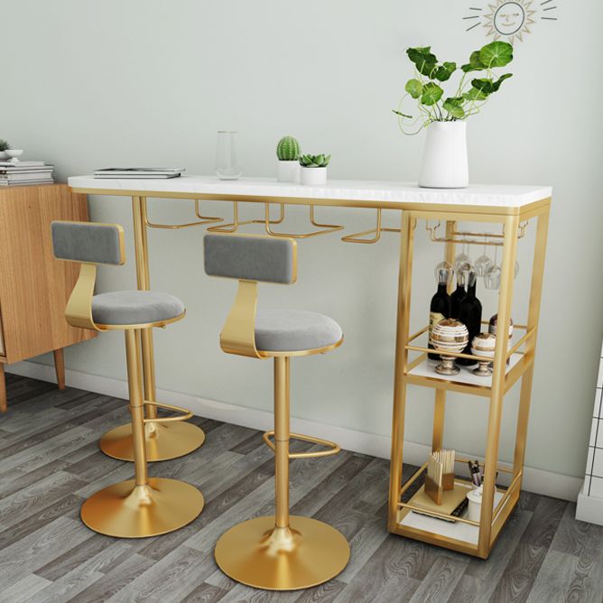 Double Pedestal Cocktail Bar Table Glam Storage Oval Counter-height Pub Table, Only Table Clearhalo 'Bar Furniture' 'Bar Tables' 'bar_tables' 'furn' 'furn_bar_tables' 'Furniture' 'furniture_bar_tables' 'Kitchen & Dining Furniture' 'kitchen&dining_furn' 'kitchen' 1200x1200_a2618f93-8782-4df5-9a51-56098b706ecd