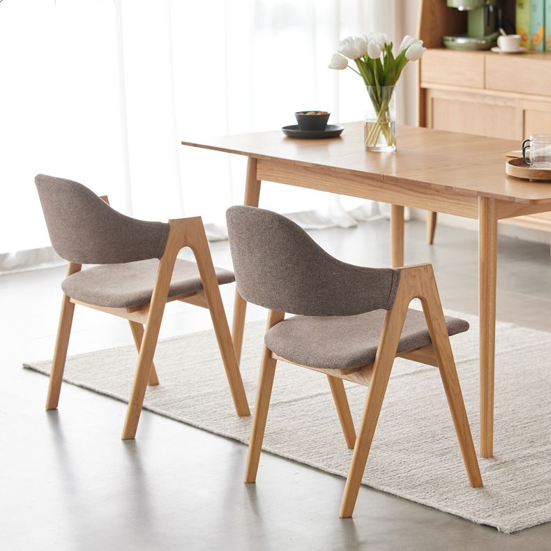 Contemporary Side Solid Wood Dining Room Chair Open Back Dining Side Chair for Home Use Clearhalo ' kitchen&dining_furn' 'Dining Chairs' 'Dining Tables & Seating' 'dining_chair' 'furn' 'furn_dining_chair' 'Furniture' 'furniture_dining_chair' 'Kitchen & Dining Furniture' 'kitchen' 1200x1200_a261d7f1-ae5f-427e-8460-0e57127142b6