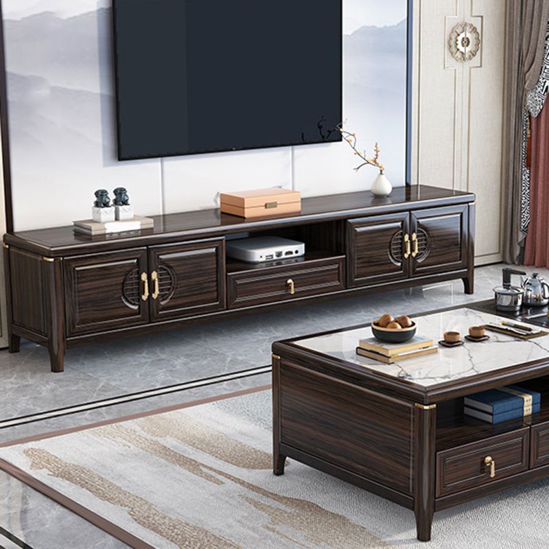 Vintage Brown Media Console Wood Stand Console with Drawers for Living Room Clearhalo 'furn' 'furn_tv_stands_entertainment_centers' 'Furniture' 'Living Room Furniture' 'TV Stands & Entertainment Centers' 'TV Stands & Media Storage Furniture' 'tv_stands_entertainment_centers' 1200x1200_a262672a-b4f7-4948-acf7-cda1e66edce9