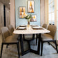 Contemporary Stone Rectangle Dining Table Matte Finish Sled Base Table Clearhalo ' dining_table' 'Dining Tables & Seating' 'Dining Tables' 'furn' 'furn_dining_table' 'Furniture' 'furniture_dining_table' 'Kitchen & Dining Furniture' 'kitchen&dining_furn' 'kitchen' 'kitchen_dining_table' 1200x1200_a262c99b-6e6b-4a1e-bc2f-93c9fb155d5e