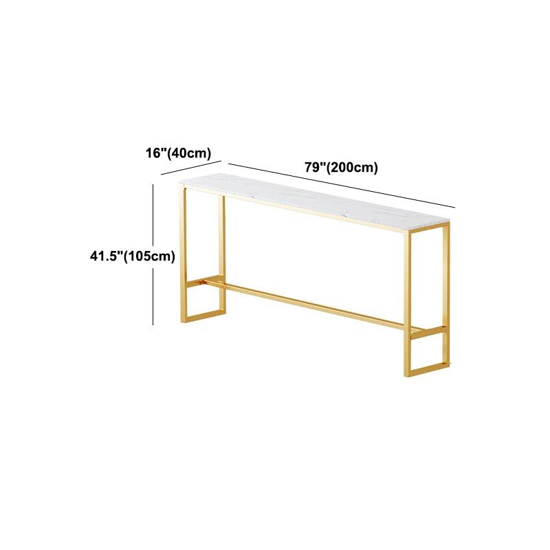 Tavolo da bar in stile glam tavolo da pub piedistallo oro per soggiorno