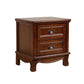 Traditional Accent Table Nightstand Antique Finish Bed Nightstand with Drawers